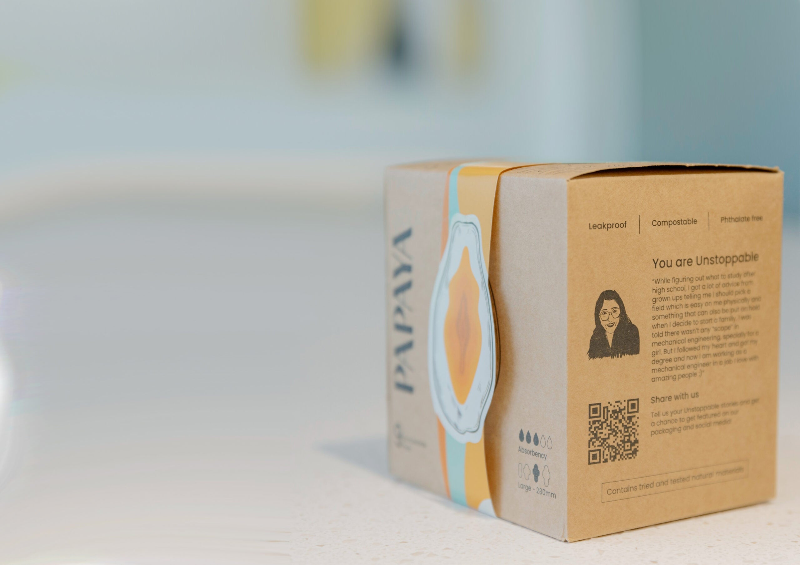 Papaya Menstrual Pads (Box of 9)