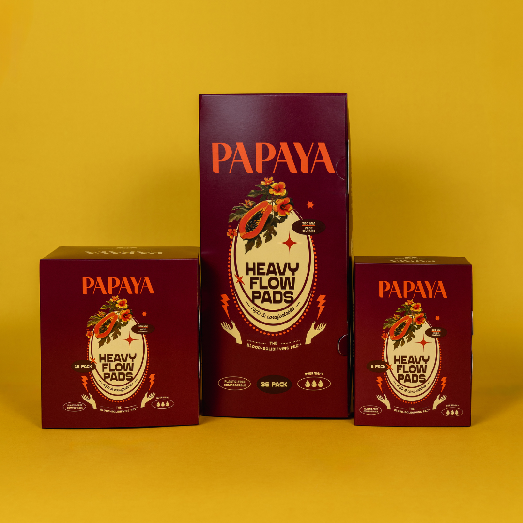 Papaya Heavy Flow Menstrual Pads
