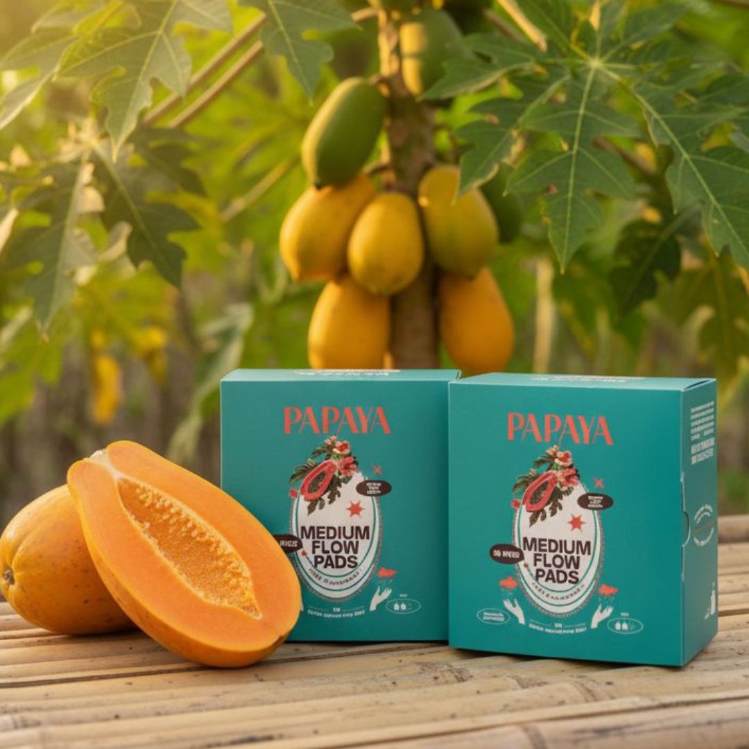 Papaya Medium Flow Menstrual Pads