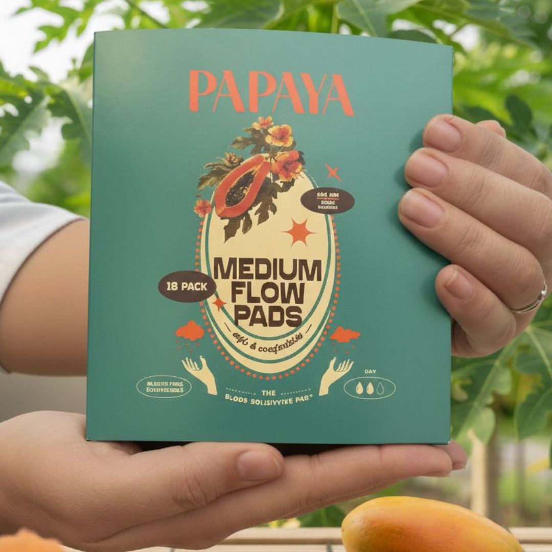 Papaya Medium Flow Menstrual Pads