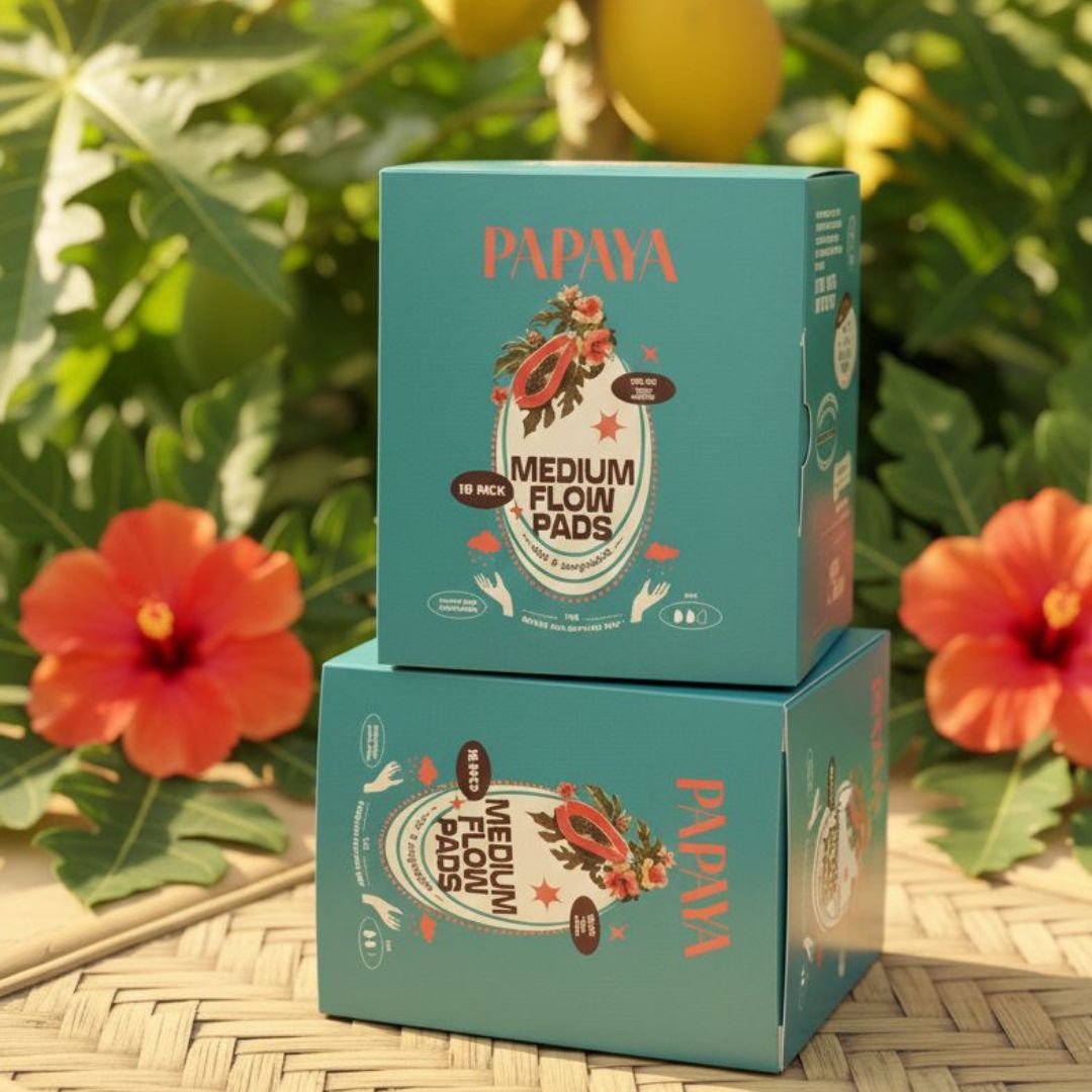 Papaya Medium Flow Menstrual Pads