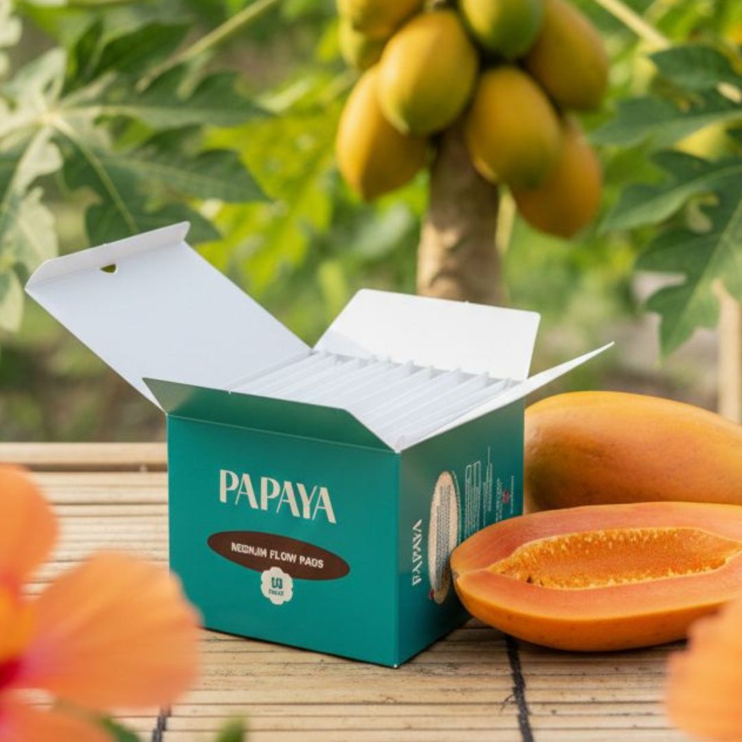 Papaya Medium Flow Menstrual Pads