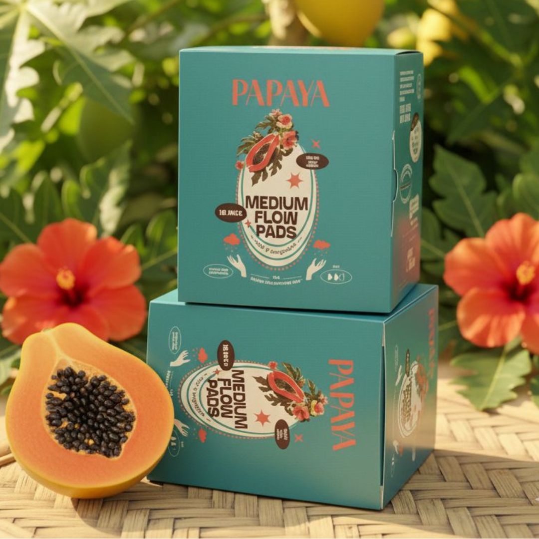 Papaya Medium Flow Menstrual Pads