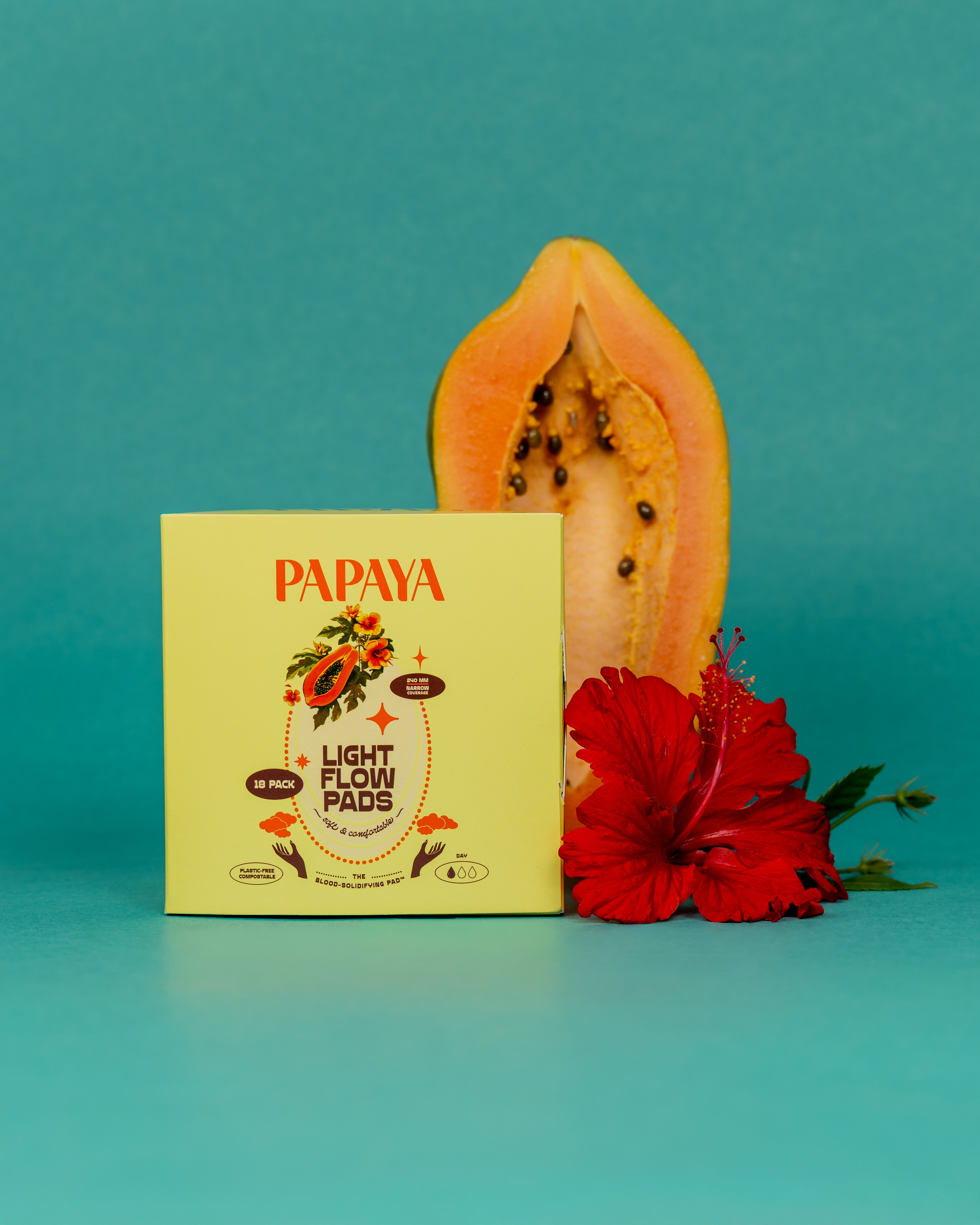 Papaya Light Flow Menstrual Pads