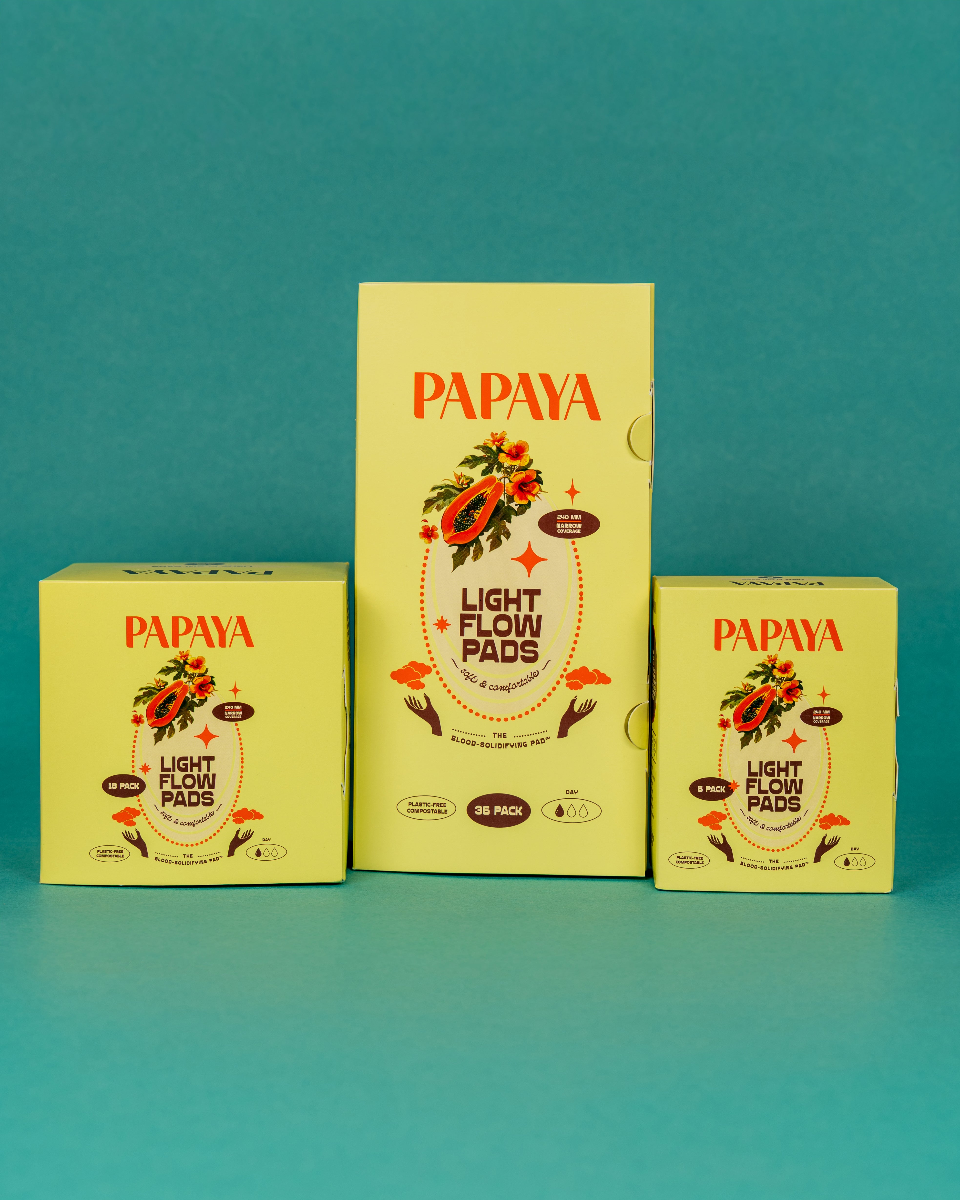 Papaya Light Flow Menstrual Pads