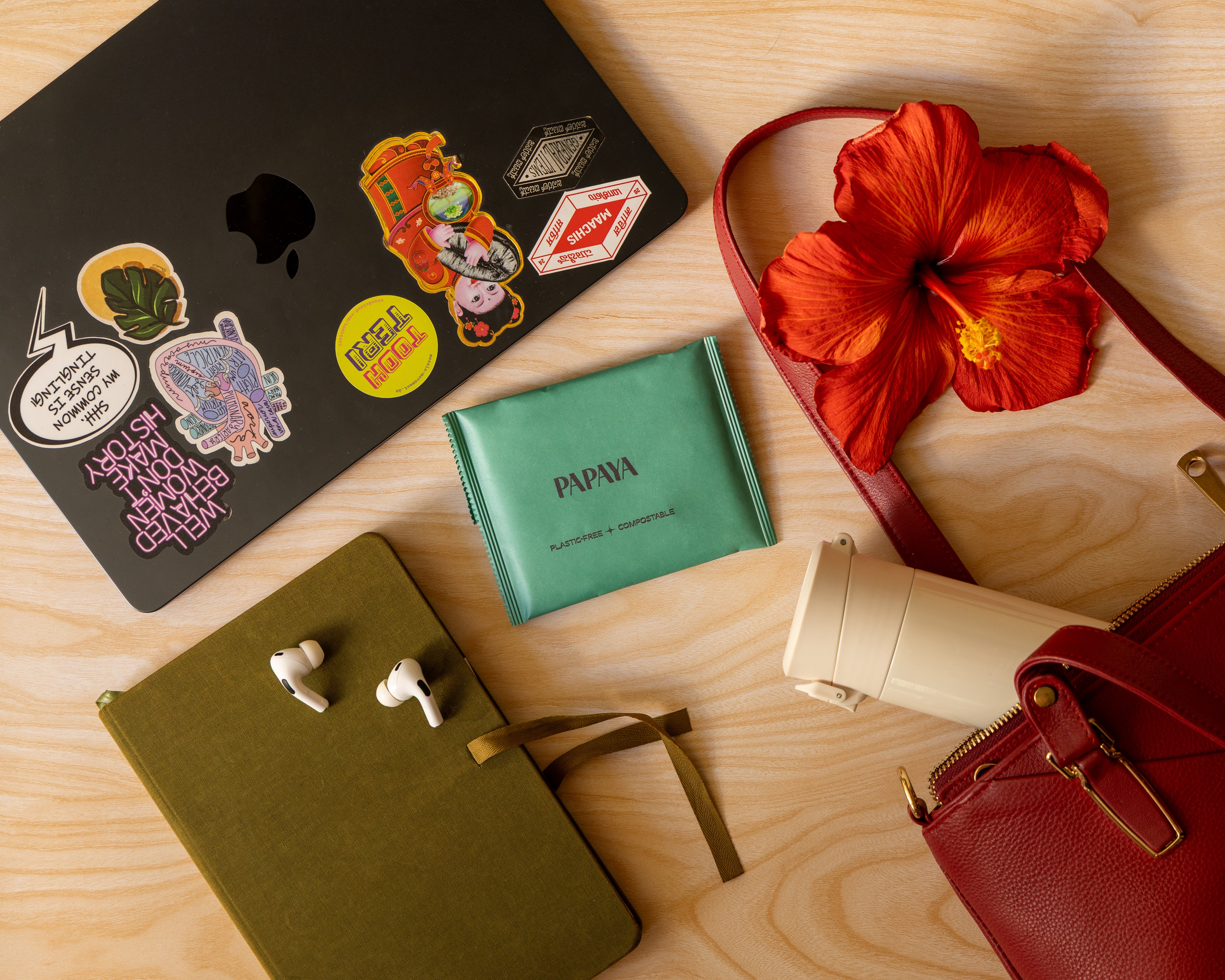 Papaya Medium Flow Menstrual Pads