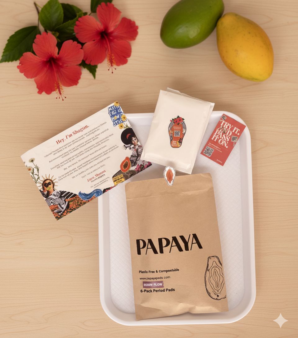 Papaya Heavy Flow Menstrual Pad Trial Pack of 6